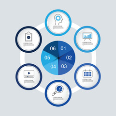 Vector illustration of the infographic element, circle diagram