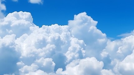 Naklejka na ściany i meble blue sky with big cloud. close-up : Generative AI