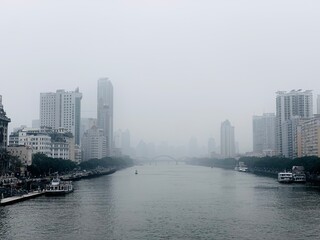 City view from Renmin Bridge in Guangzhou