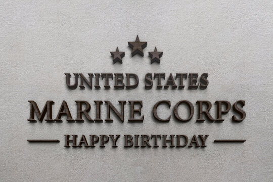 US United States Marine Corps Happy Birthday Test Design illustration 