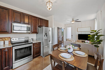 a home dining room 