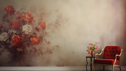 wall decorative oil paint design background. generative AI.
