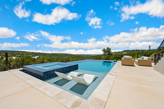 a luxury infinity pool with a view