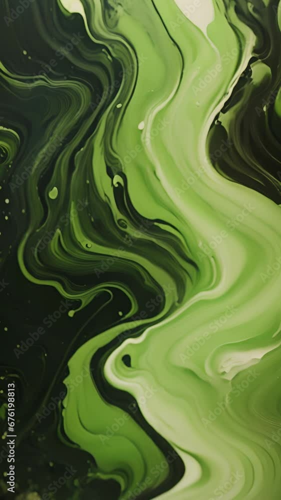 Poster this abstract image of olive is a mix of soft and hard textures. cloudlike swirls of pale green and 