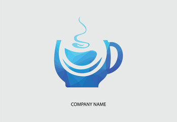 Coffee cup Logo coffee shop vector icon design Free Vector