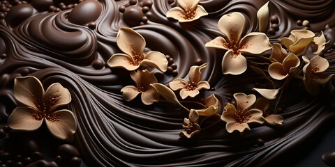 Chocolate brown abstract