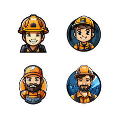 set of workers vector design