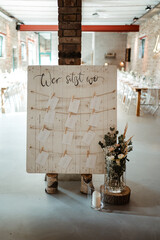 Seating plan for wedding guests