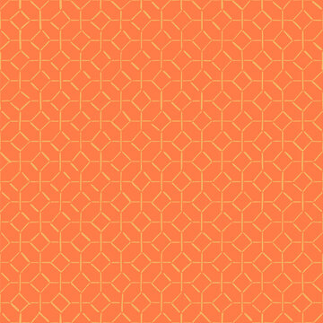 texture of hand drawn stripes. vector seamless pattern. orange geometric repetitive background. folk decorative art. fabric swatch. wrapping paper. design template for textile, linen, home decor