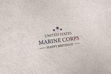 US United States Marine Corps Happy Birthday Test Design illustration 