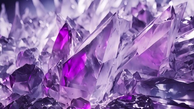 In this image, the lavender takes on the form of jagged, icy shards, thrusting outward in all directions with a sharp and aggressive force. Its surface is cold and unforgiving, like frozen