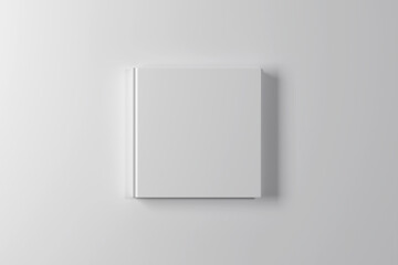 Thick square hardcover book mockup. 3D rendering - obrazy, fototapety, plakaty