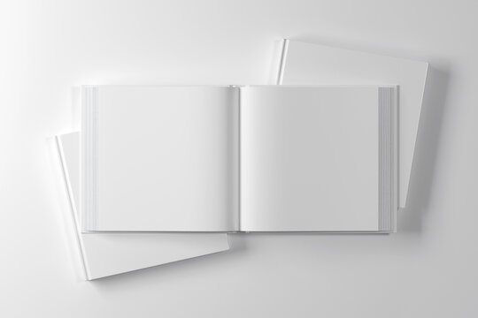 Premium Vector  Vector white book mockup set cover spread spine realistic  blank book in hardcover in different angles vector illustration
