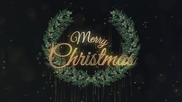 Merry Christmas holidays mood animated loop background 