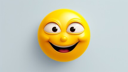 smirking face emoji, copy space, 16:9