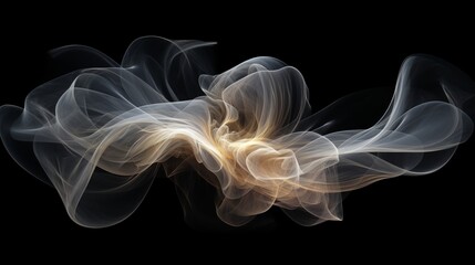 recursive whirling smoke, copy space, 16:9