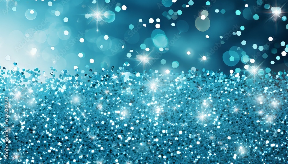 Aufkleber blue gradient blending with silver glitter, creating an elegant and mesmerizing textured backdrop