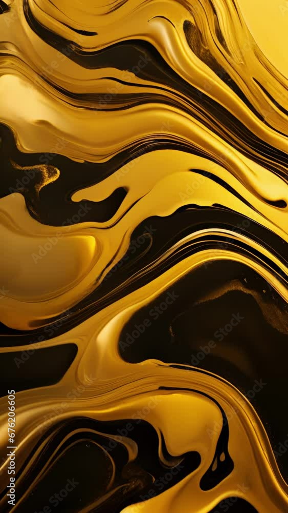 Poster a pool of liquid gold, swirling and undulating like a living entity. the surface is smooth and refle