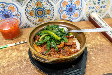 BBQ pork clay pot rice 2
