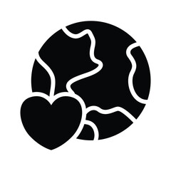 World earth love vector icon