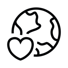 World earth love vector icon