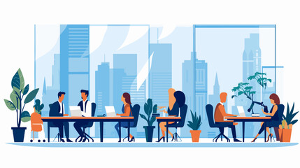 Concept vector illustration of business situation.