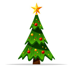 Christmas tree vector isolated illustration