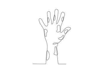 A disease in lepers. World Leprosy Day one-line drawing