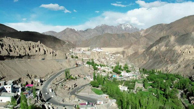 Lamayuru Monastery or Gompa is a tibetan style buddhist monastery in Lamayuru village in Ladakh, north India