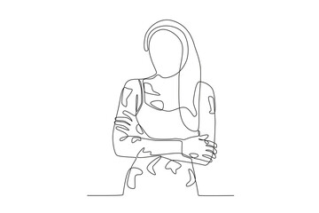 Symptoms of lepers. World Leprosy Day one-line drawing © stlineart