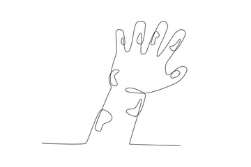 A concept of commemorating Leprosy Day. World Leprosy Day one-line drawing