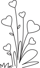"An illustration of White Heart Flower, ideal for creating a variety of charming content, such as presentations, graphics, video editing, and beyond."