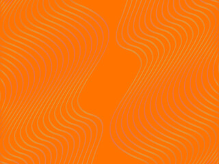 Background of Liquid Wave Lines and Orange Yellow Gradient Colors. Orange background with gold wave ornament.