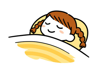 気持ち良さそうに眠っている女の子