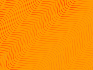 Background of Liquid Wave Lines and Orange Yellow Gradient Colors. Orange background with gold wave ornament.