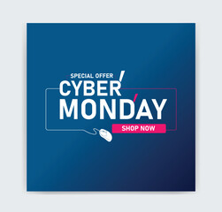 Cyber Monday stylish banner design