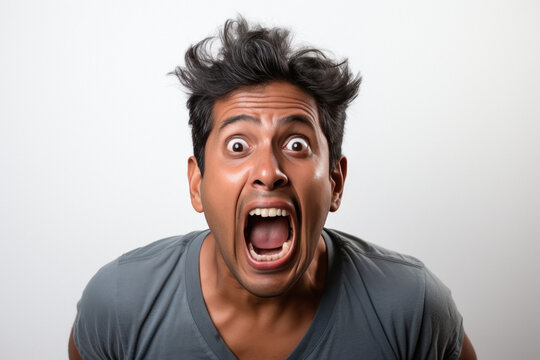 indian angry man screaming