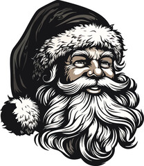 Santa Clause Head Cartoon Mascot Logo