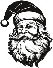 Santa Clause Head Cartoon Mascot Logo