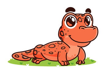 cute Newt  cartoon, animal alphabet cute cartoon