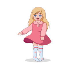 Anime Girl Character Design Illustration