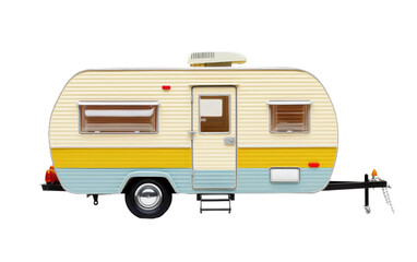 Miniature Camper Shot On Isolated background