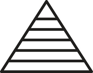 Pyramid icon vector in trendy style isolated on white background