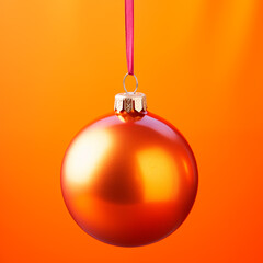 vibrant orange bauble for christmas