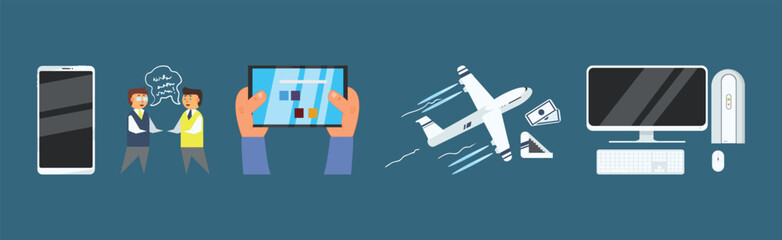 Technology Life with Device and Symbol Vector Set