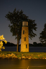 lighthouse at night