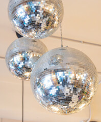 Mirror disco balls as a background