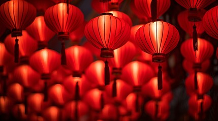  chinese lantern in chinese temple chinese new year ai generated