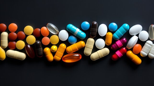 Shows many types of medicines