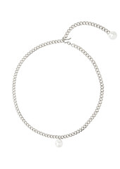 silver chain with tag